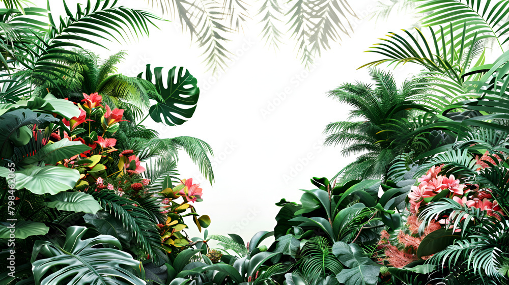 Green leaves, Tropical leaves foliage plant bush floral arrangement nature backdrop isolated on white background Green leaves, Tropical leaves foliage plant bush floral arrangement nature backdrop isolated on white background