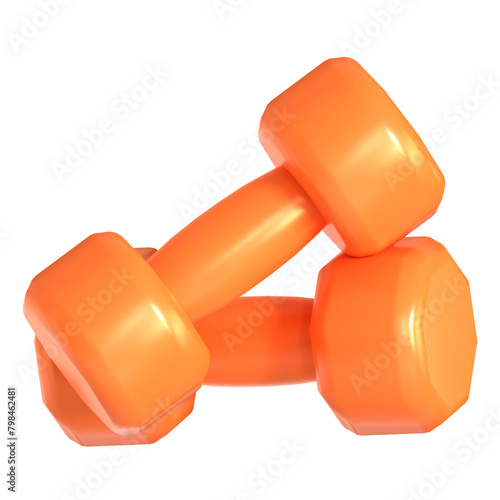 dumbbells 3D Illustration