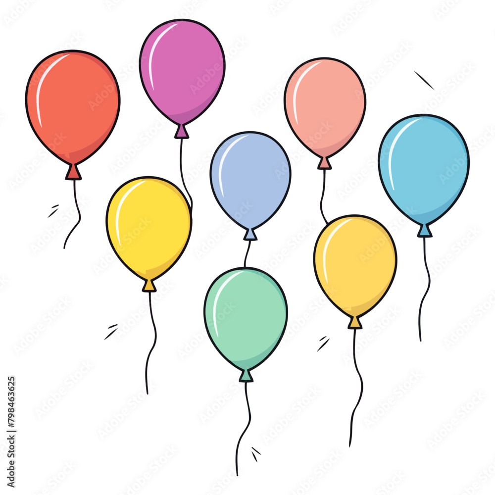 A vector icon depicting balloons, ideal for illustrating celebrations, parties, or festive themes.