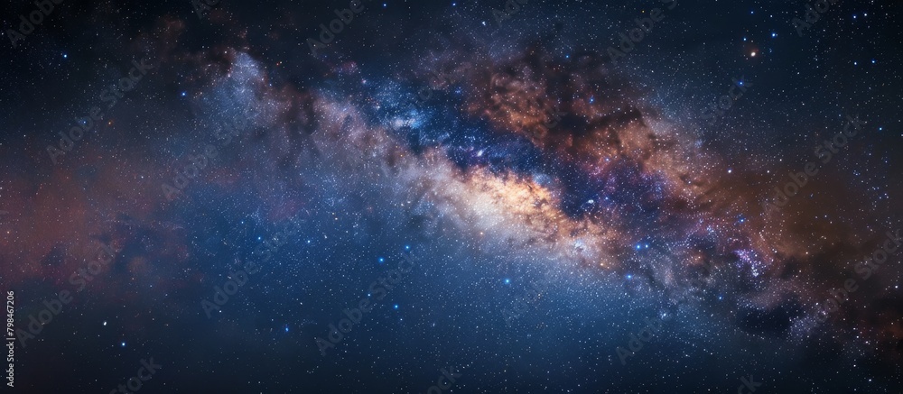 Glimpse the mesmerizing beauty of the starry night sky with the milky way shining brightly above