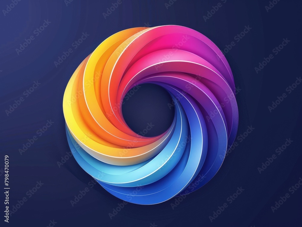 Rotating circle with black background
