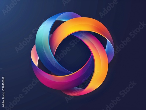 Rotating circle with black background