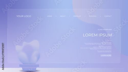 BACKGROUND 80  LANDING PAGE DESIGN WITH GLASSY BACKGROUND MODERN GLASS MORPHISM STYLE 