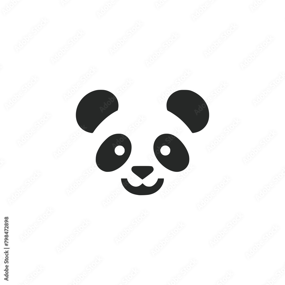 simple cute panda head animal logo vector illustration template design simple cute panda head animal logo vector illustration template design
