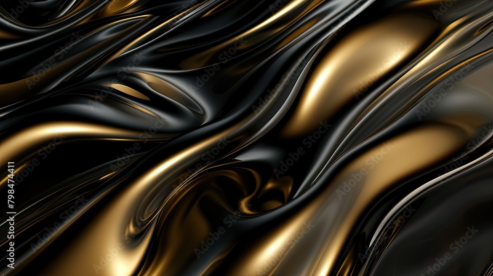 3D abstract wallpaper. Three-dimensional dark golden and black background. golden wallpaper. Black and gold background 3D abstract wallpaper. Three-dimensional dark golden and black background. golden wallpaper. Black and gold background