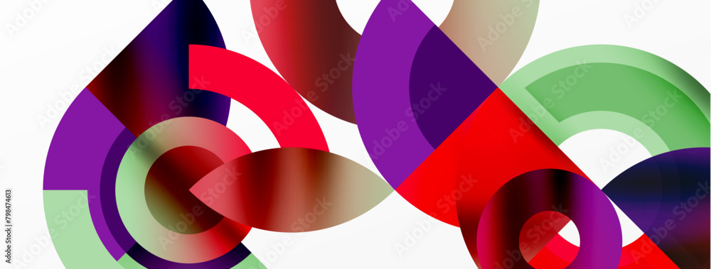 Obraz premium Circle geometric abstract vector background