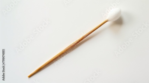 Cotton swab on a white background