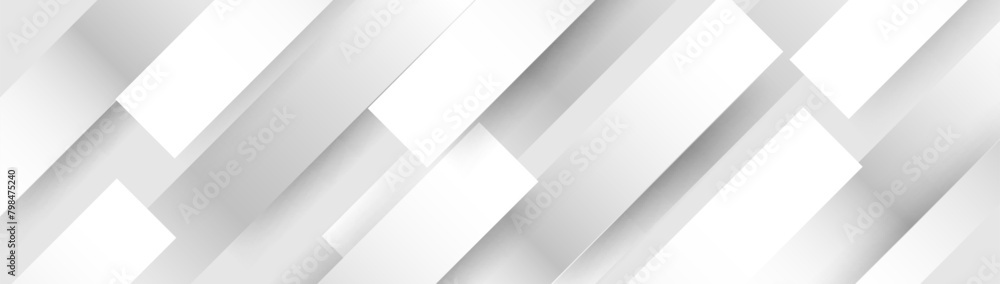 Abstract background white geometric diagonal lines. Modern clean minimal pattern banner. Vector illustration