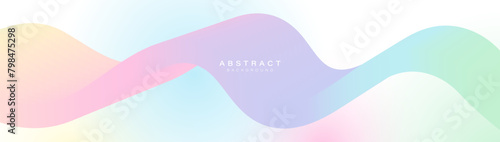 Abstract background with vivid pastel color wavy lines. Modern minimal trendy shiny lines pattern horizontal. Vector illustration
