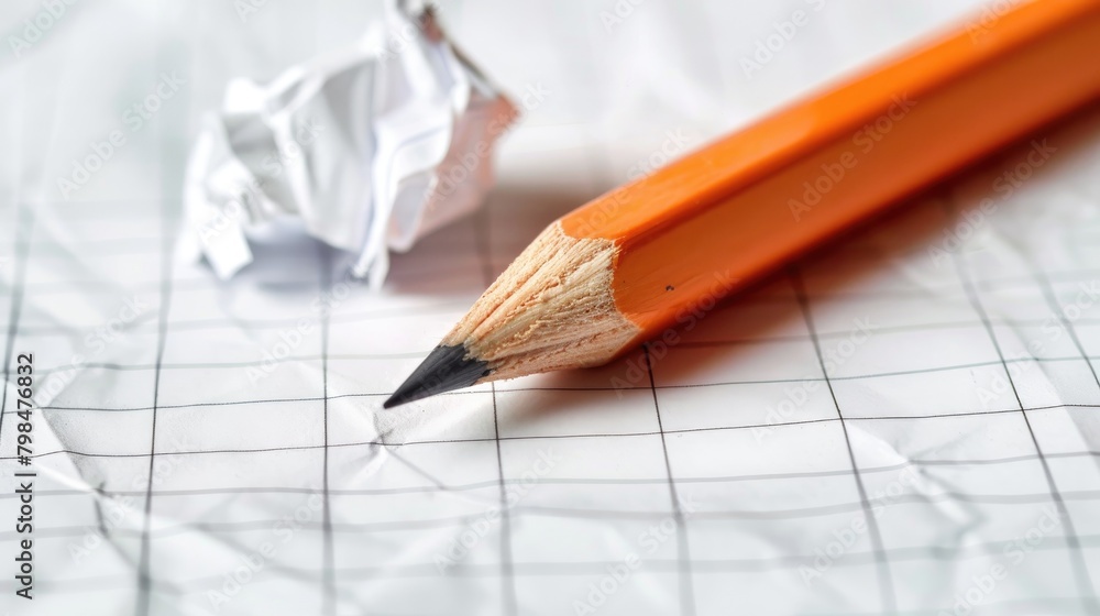 Notebook paper background with pencil concept of studying Notebook paper background with pencil concept of studying