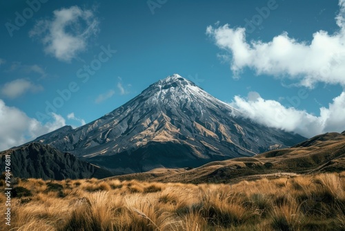 Taranaki volcano in the north island of new zealand landscape outdoors mountain. © Rawpixel.com