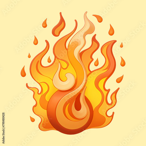 fire flames cartoon illustration (ID: 798480428)