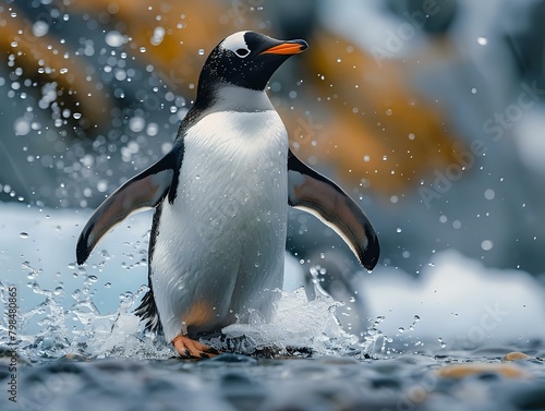 Penguin s Serene Presence in Arctic Habitat  A Stunning Wildlife Photography