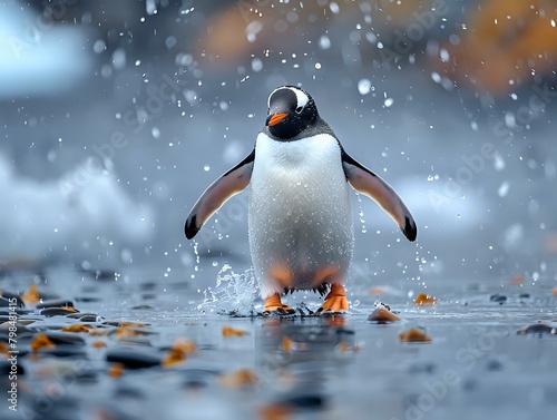 Vitality of Penguin in Arctic Splendor: A Stunning Wildlife Photography