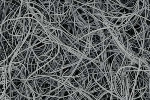 Texture Of A Bunch Of Gray Small Electronic Wires Mixed Together Created Using Artificial Intelligence