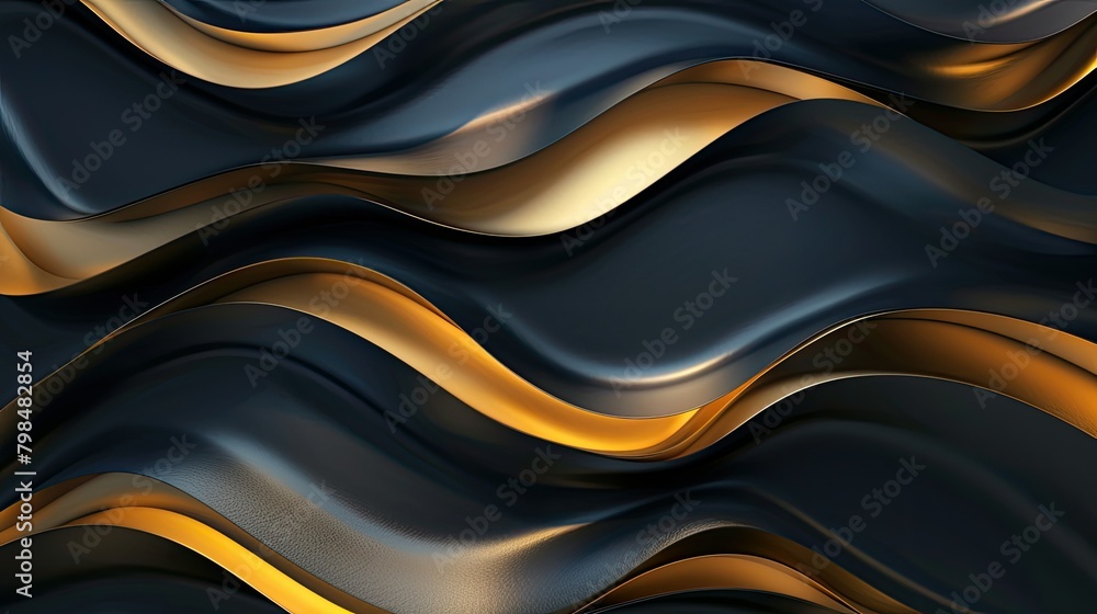 3D abstract wallpaper. Three-dimensional dark golden and black background. golden wallpaper. Black and gold background 3D abstract wallpaper. Three-dimensional dark golden and black background. golden wallpaper. Black and gold background