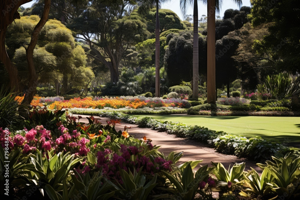 A botanic garden showcasing a variety of plant species.