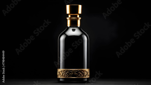 Empty Glass Container on Dark Background: Versatile Design Element