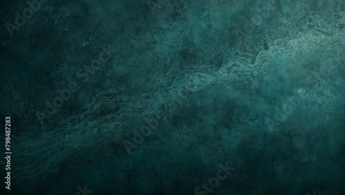  A calming teal textured background with an abstract, flowing water pattern ai_generated