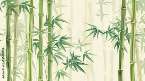 A series of stationery with delicate vertical lines representing the elegant and graceful growth of bamboo groves..