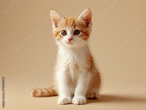 A cat on a white background