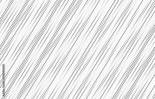 Diagonal, oblique, slanting dots lines, stripes geometric vector pattern. Abstract halftone texture and background. Vector illustration.	Diagonal halftone background.  photo