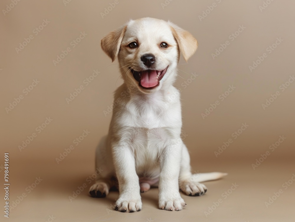 A small dog with a white background A small dog with a white background