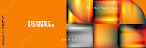 Circle triangle geometric web site page template. Vector Illustration For Wallpaper, Banner, Background, Card, Book Illustration, landing page