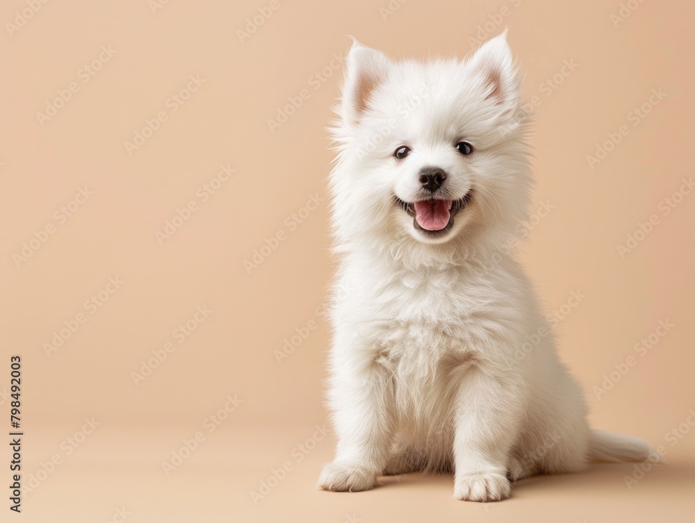 A small dog with a white background A small dog with a white background