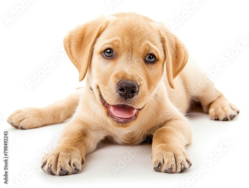 A small dog with a white background