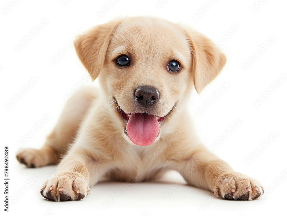 A small dog with a white background A small dog with a white background