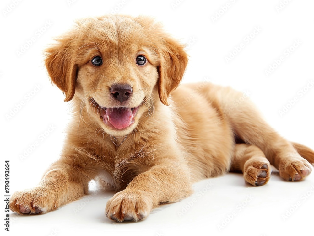 Obraz premium A small dog with a white background