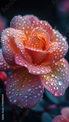  Glistening Dew Drops  Capturing the Exquisite Beauty of Roses in Macro Photography 