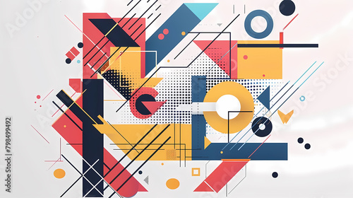 geometric vector illustration in the style of art