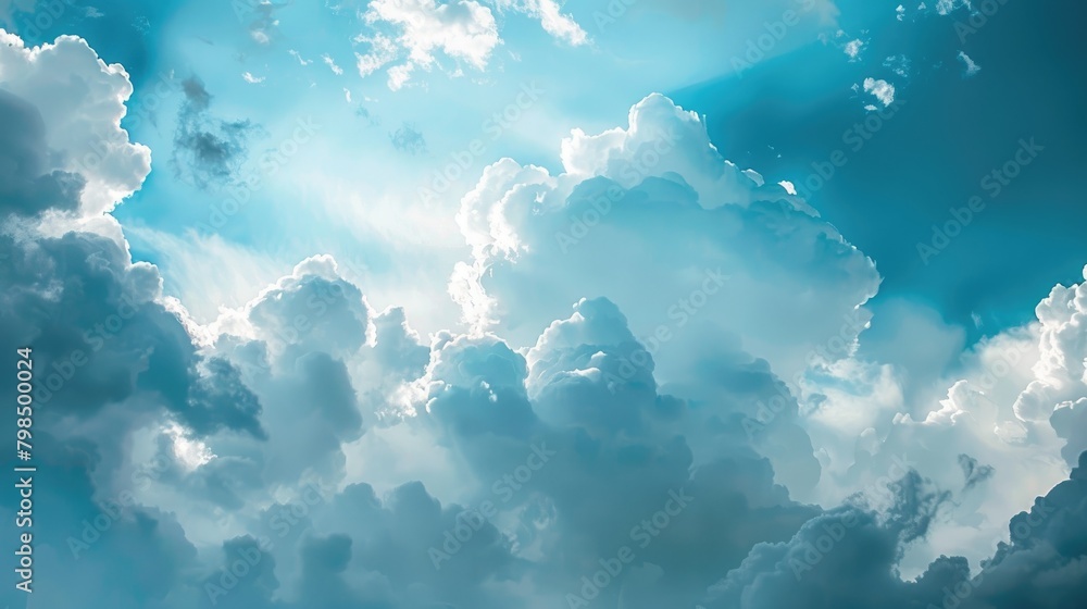 Sky adorned with blue and white clouds Sky adorned with blue and white clouds