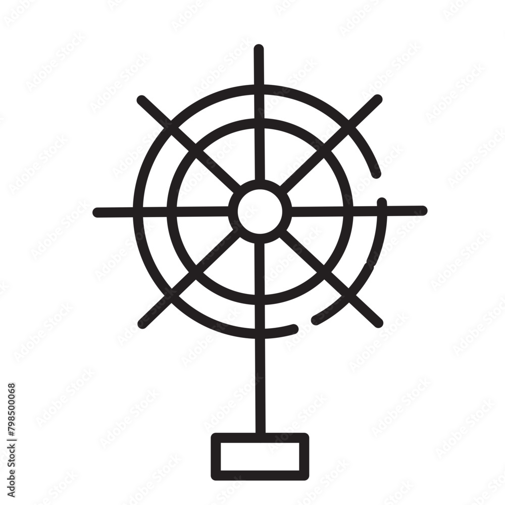 Obraz premium Circus Coster Park Line Icon