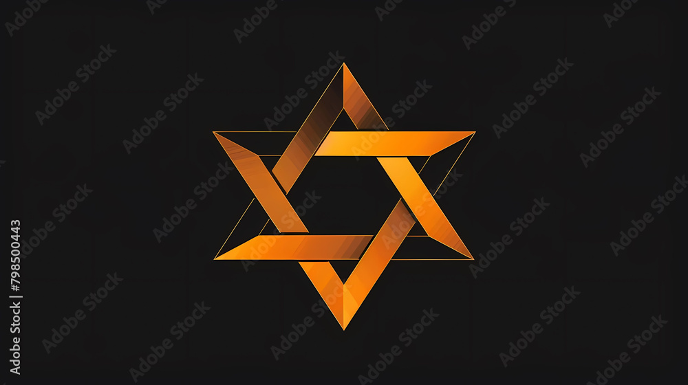 geometric logo design featuring a star and arrow on a black background, with an orange arrow in the geometric logo design featuring a star and arrow on a black background, with an orange arrow in the