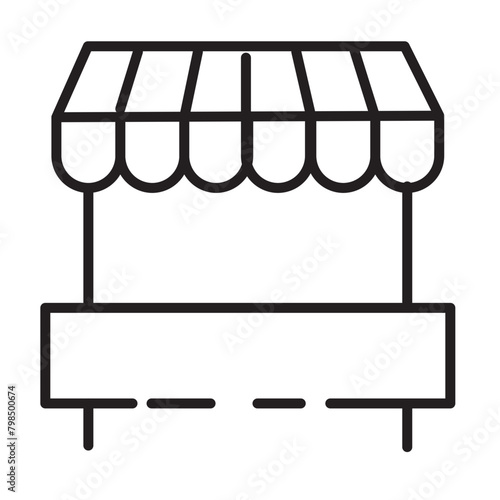 Booth Ticket Box Line Icon