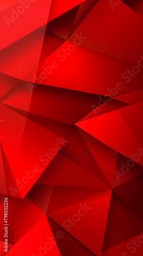 Red Polygons and Facets Background for Modern Design