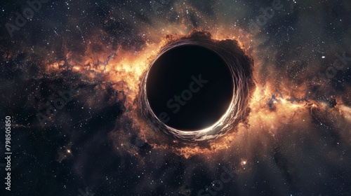 Black Hole with Luminous Cosmic Clouds 