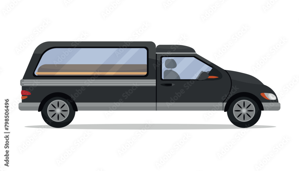 Hearse car on white background Hearse car on white background