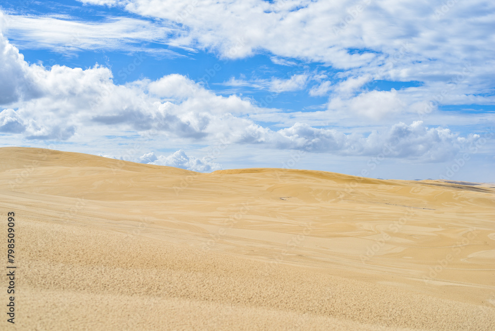 Walk through the sand dunes to Tin City