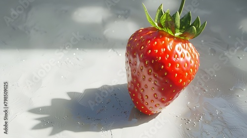 strawberry on isolated white background. ai generated 