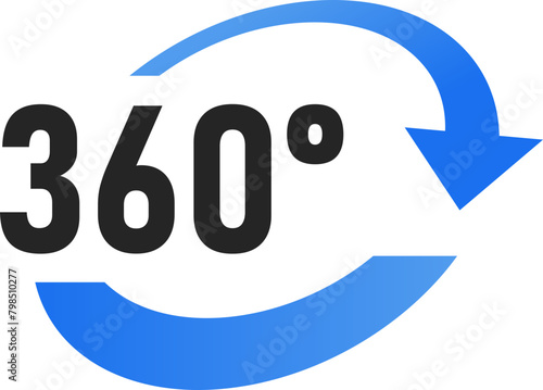 360 Degree Angle icon symbol