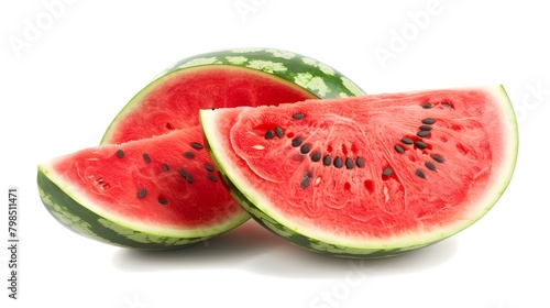 watermelon on a white background ai generated 