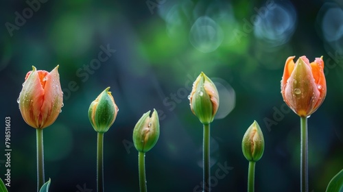 Snapshot of the Growth Stages of Flowers photo