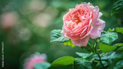 Appreciating the exquisite charm of a pink rose