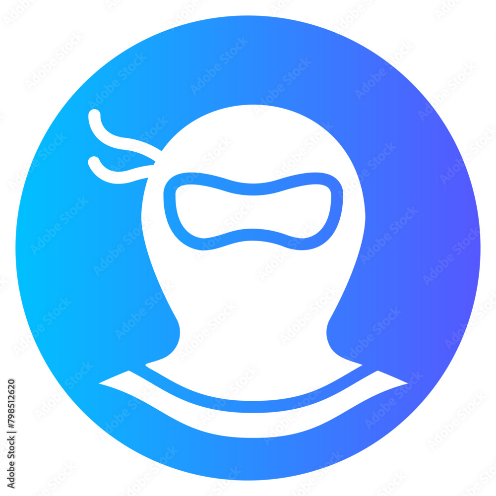 traditional hat gradient icon