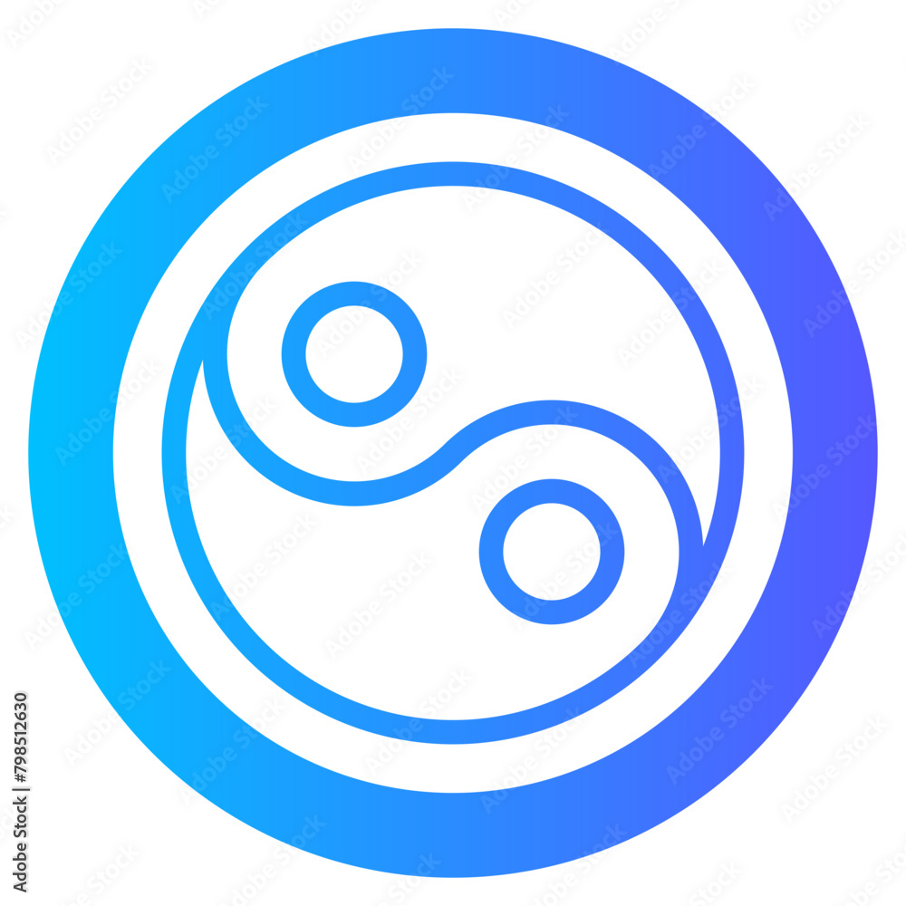 ying yang gradient icon