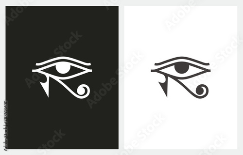 Eyes Of Horus Illuminati Light Ray logo design icon vector